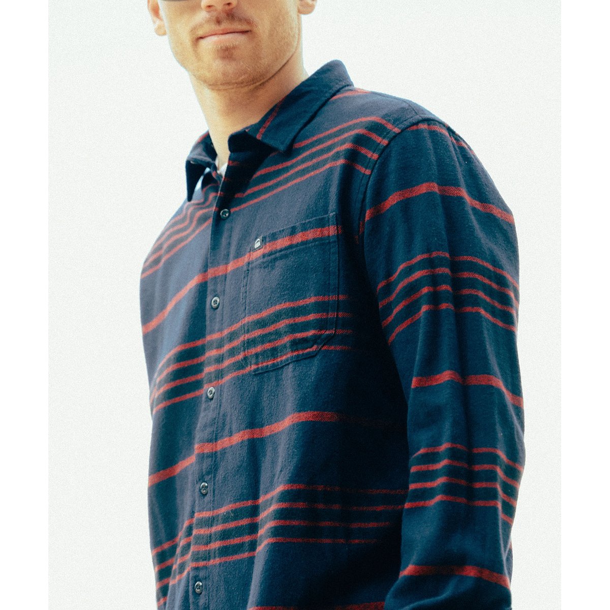 Chemise manches longues flanelle brossée WILD deep marine, OXBOW