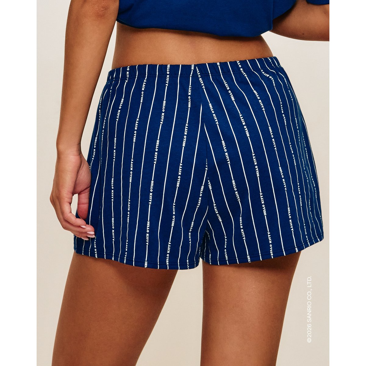 Ensemble t-shirt et short en jersey Hello kitty KITTYLIZ bleu marine, UNDIZ