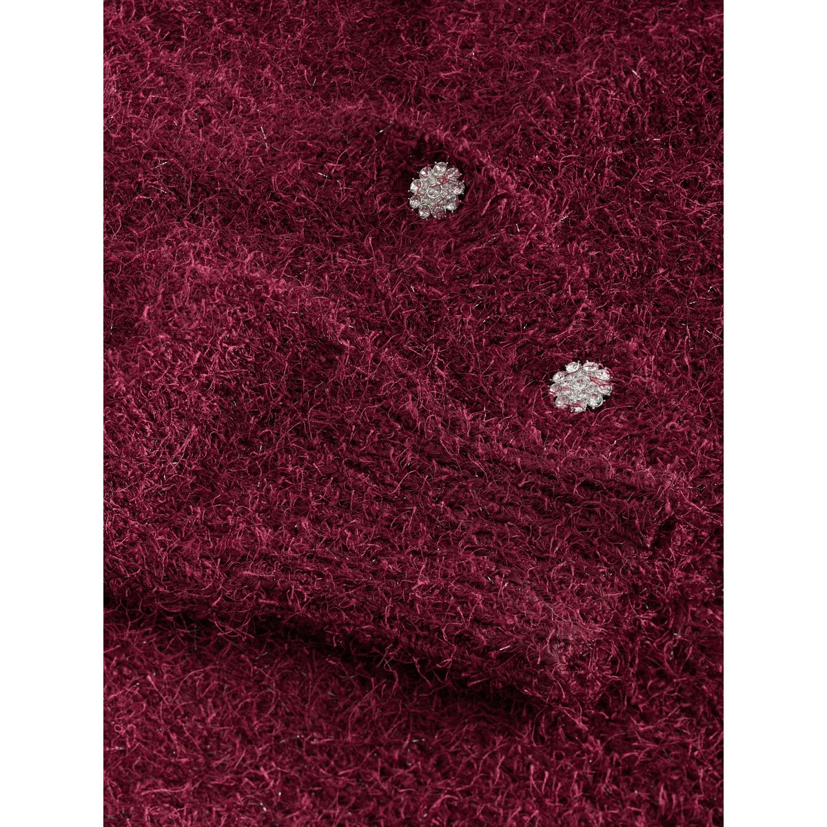 Cardigan scintillant réversible à col v rouge bordeaux, NEXT