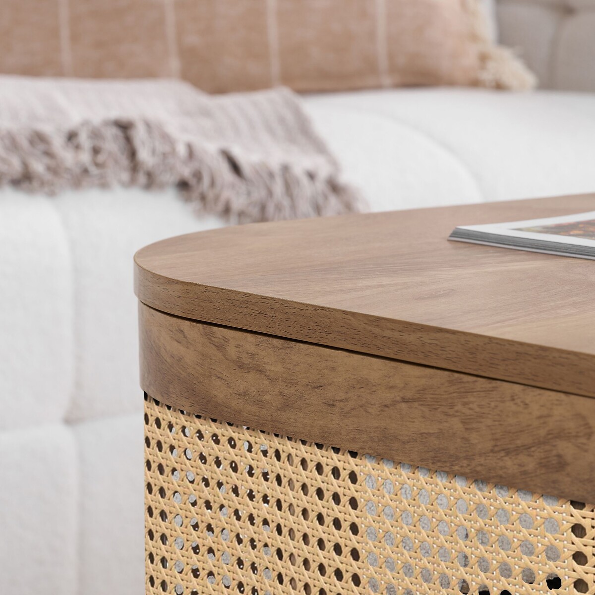 Naya Rattan Coffee Table natural oak, SO'HOME