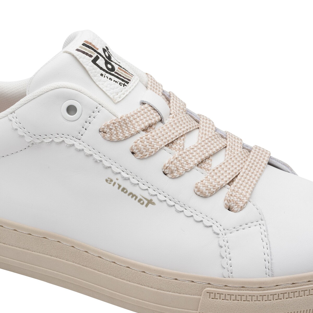 Zapatillas de materiales mixtos blanco, TAMARIS