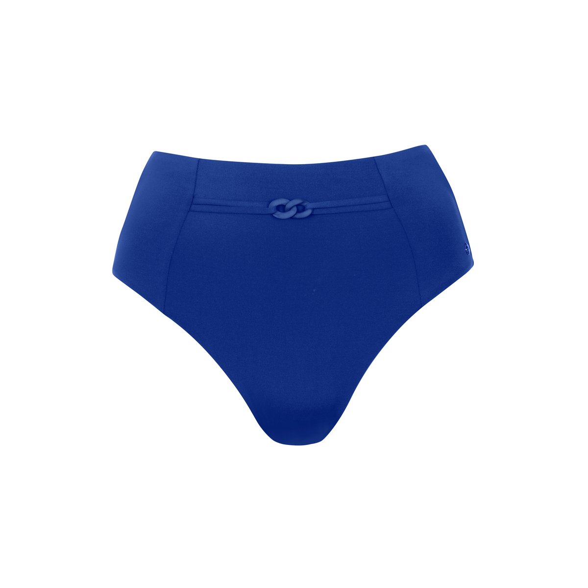 Bas maillot slip de bain échancré taille haute Palma bleu, LISCA