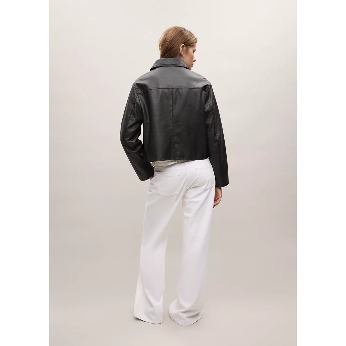 Veste similicuir boutons marron, MANGO TEEN