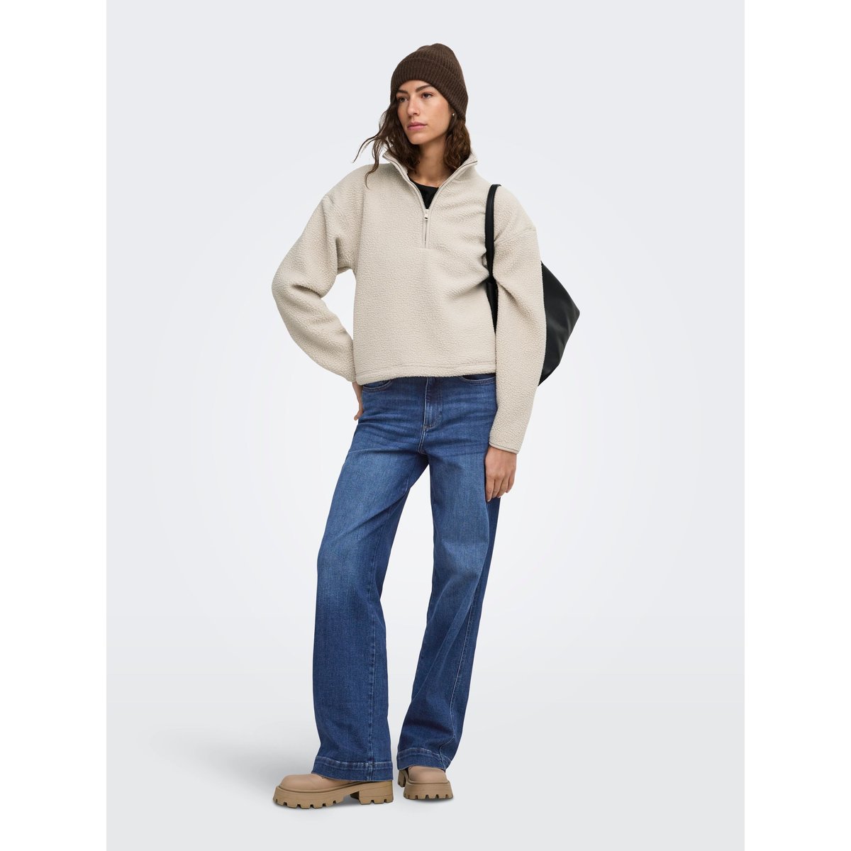 Sweat-Shirt En Polaire beige - pumice stone 1, ONLY
