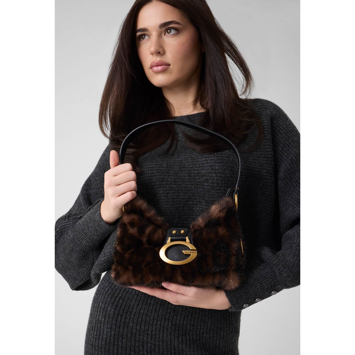Sac Mini Épaule Camden animalier, GUESS