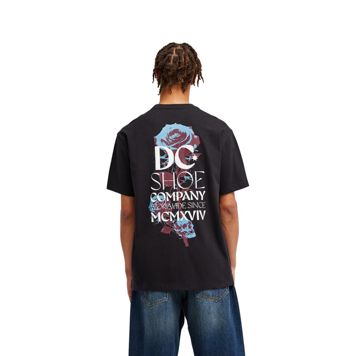 T-Shirt manches courtes ROSE FROM SKULL. noir black, DC SHOES