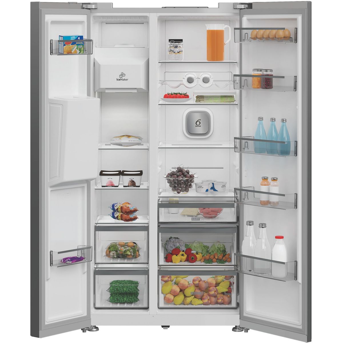 Réfrigérateur Américain WHG26574WX5E couleur unique, WHIRLPOOL