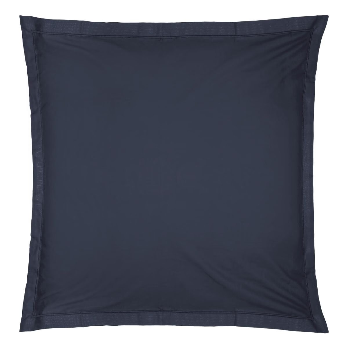 Taie d'oreiller en coton Contemporain uni bleu encre, EDEN