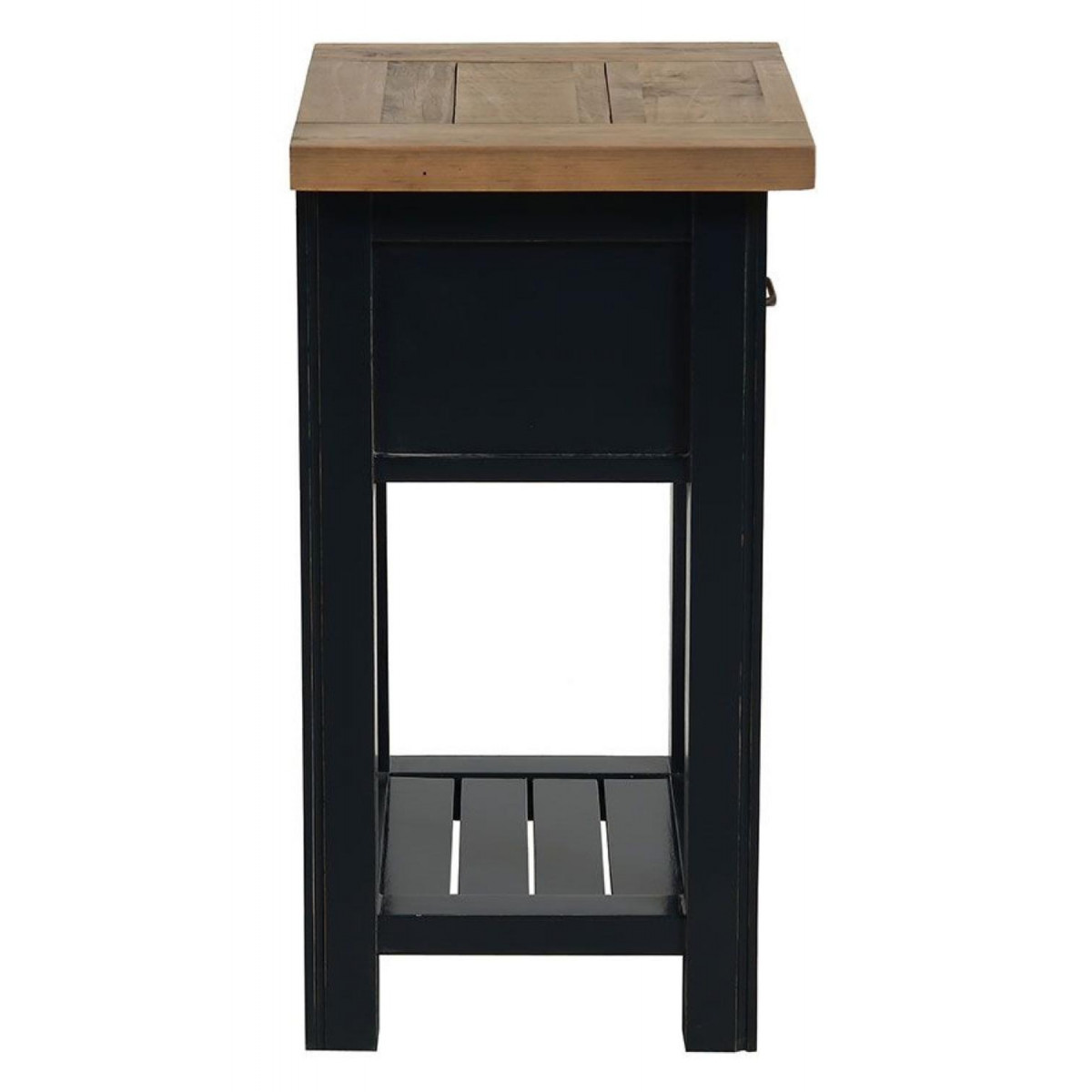 Table de chevet 1 tiroir - RIVAGES noir, INTERIOR'S