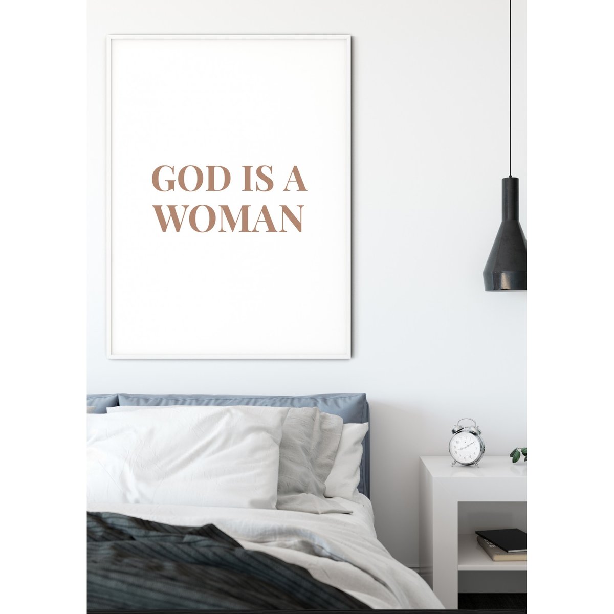 Affiche God is a woman blanc, L'AFFICHERIE