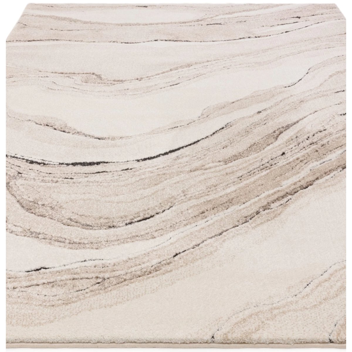 Tapis salon et chambre tissé plat SWELL beige, NOVATREND