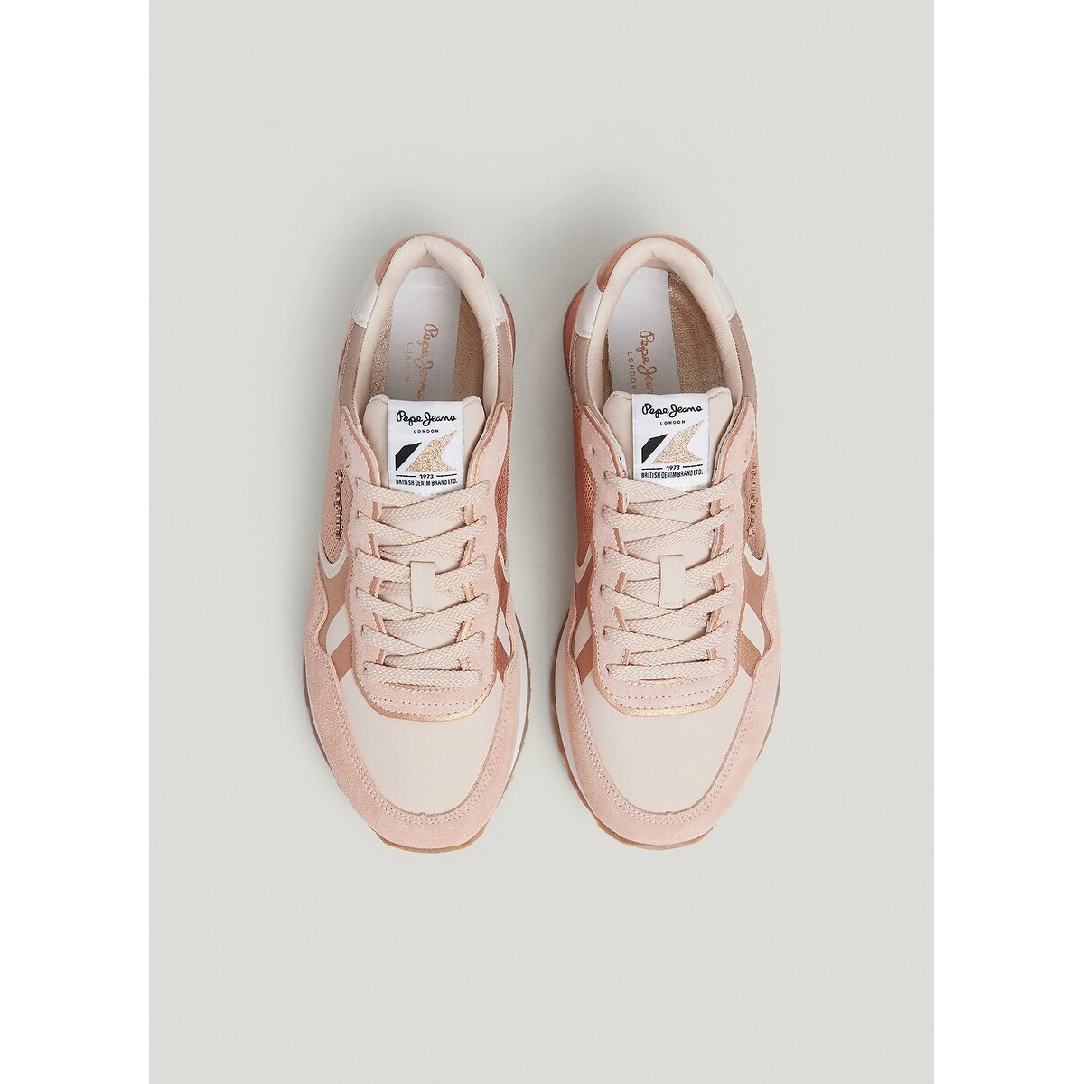 Baskets basses Brit Sequins rose, PEPE JEANS