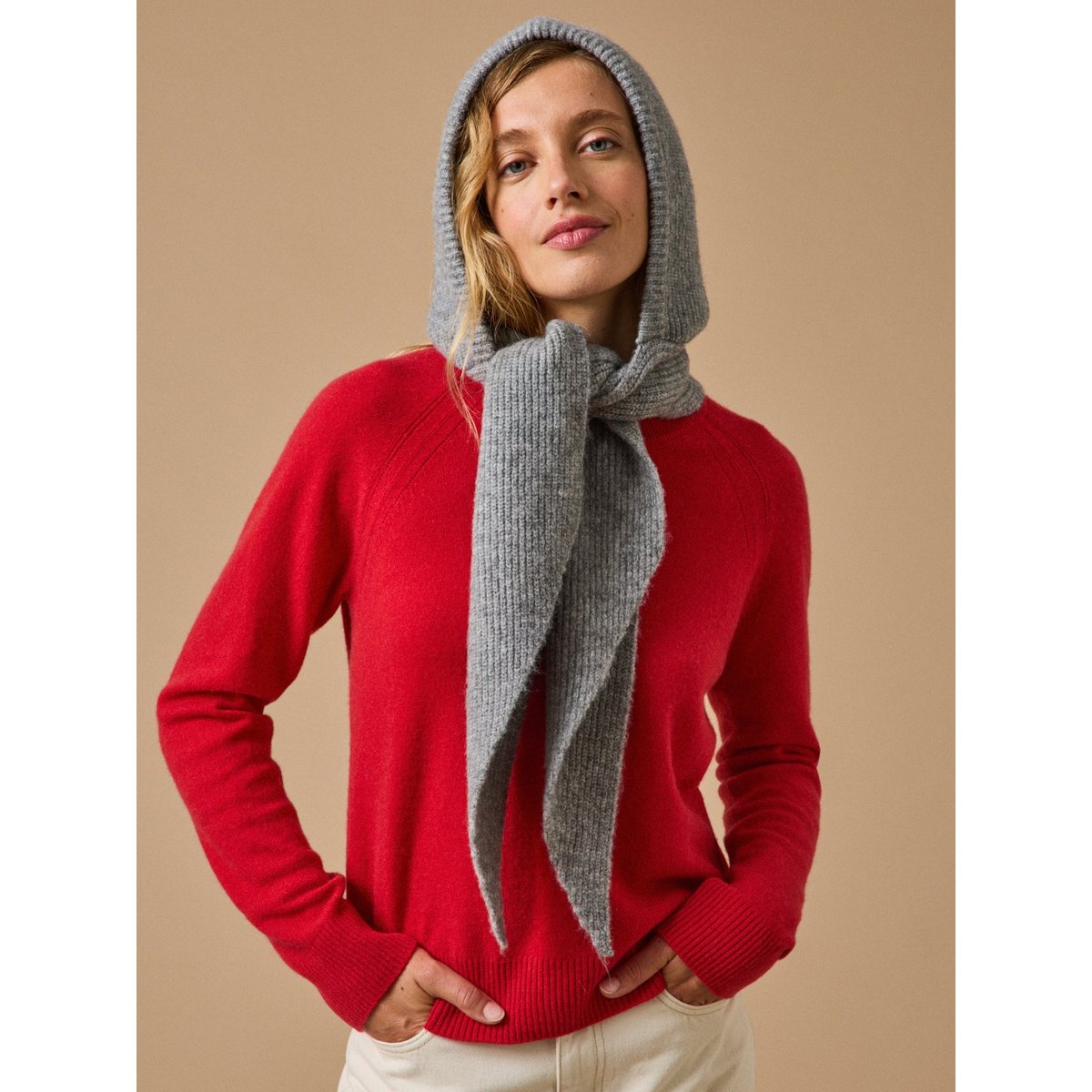 Cagoule écharpe gris chine moyen, CYRILLUS