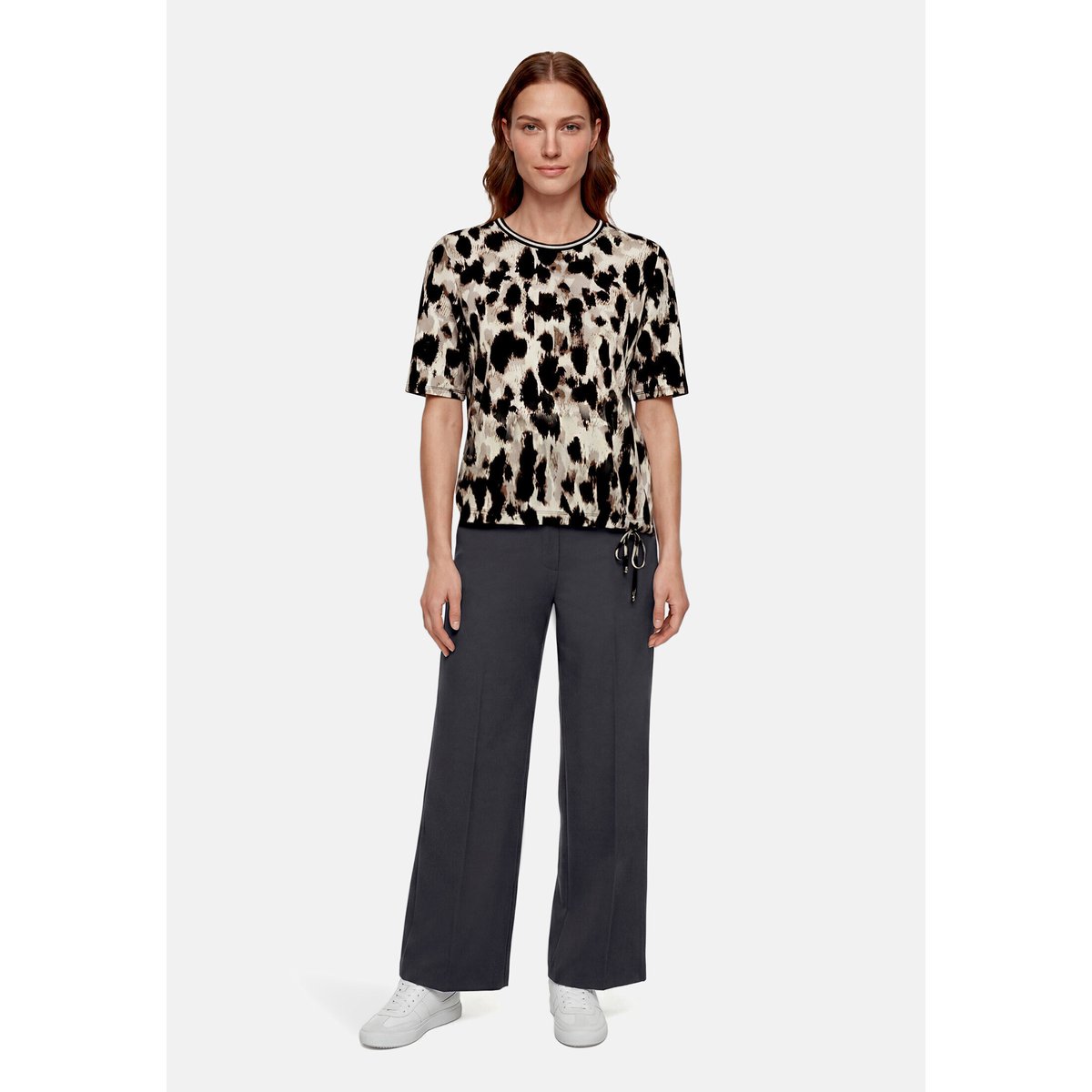 Haut casual à élastique beige/noir, BETTY BARCLAY