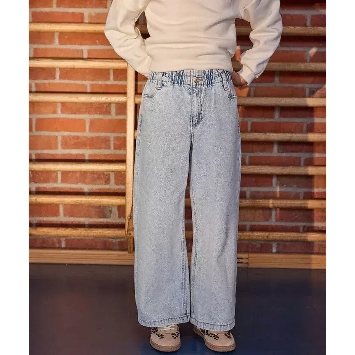 Jeans met wijde pijpen denim blauw, TAPE A L'OEIL
