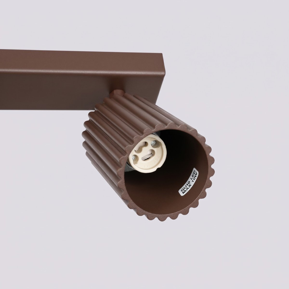 Plafonnier Aluminium Marron GU10 4 KARBON marron, EDEN