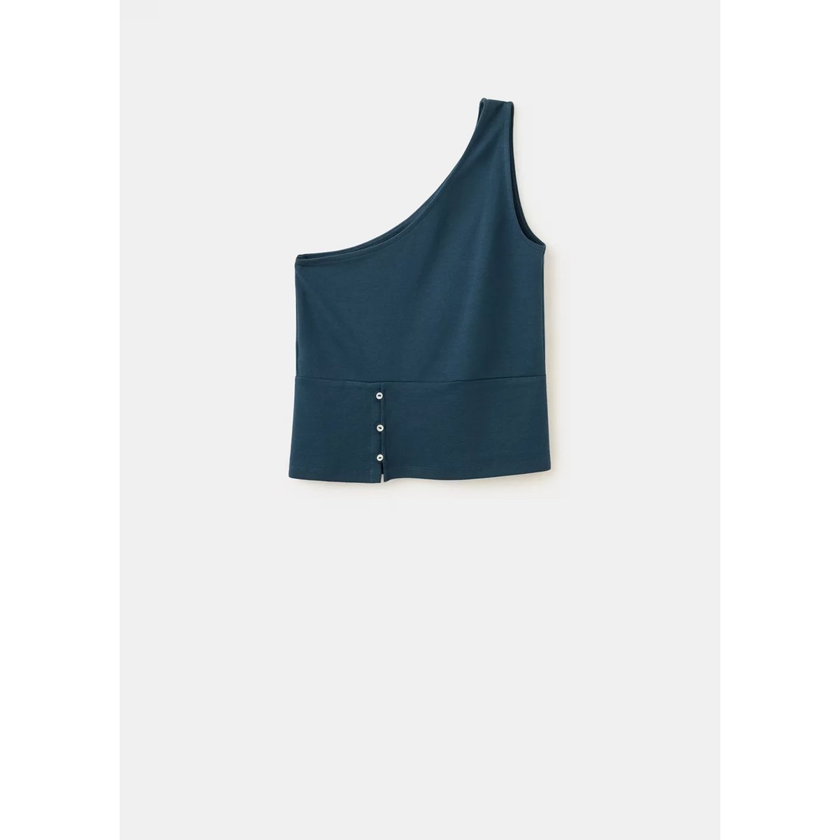 Top asymétrique à boutons bleu marine, MANGO TEEN