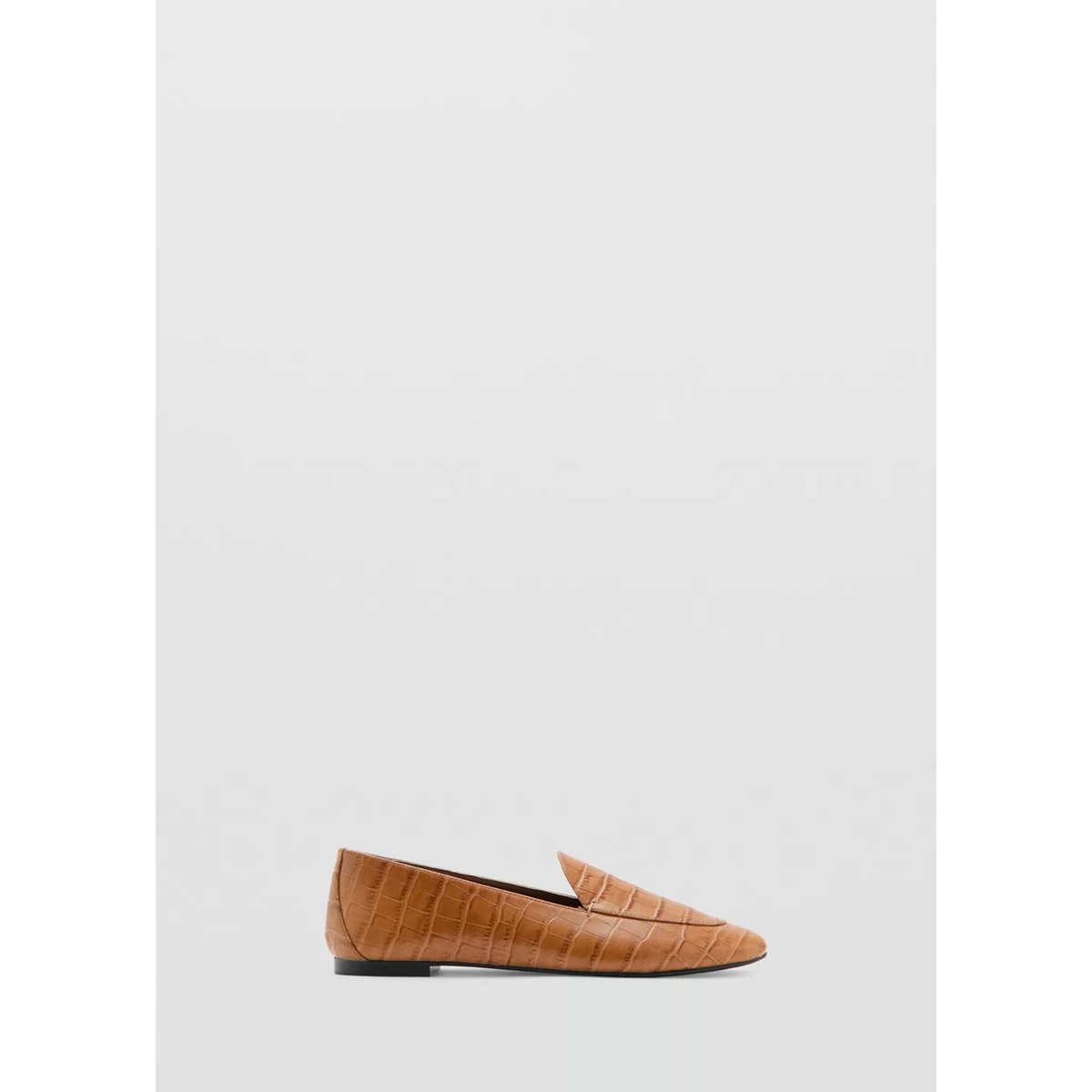 Mocassins cuir cognac, MANGO