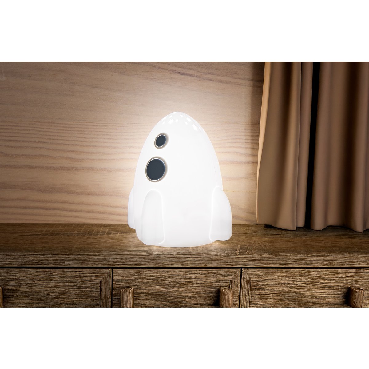 Projecteur lumineux tactile en silicone, Fusée blanc, LITTLE L