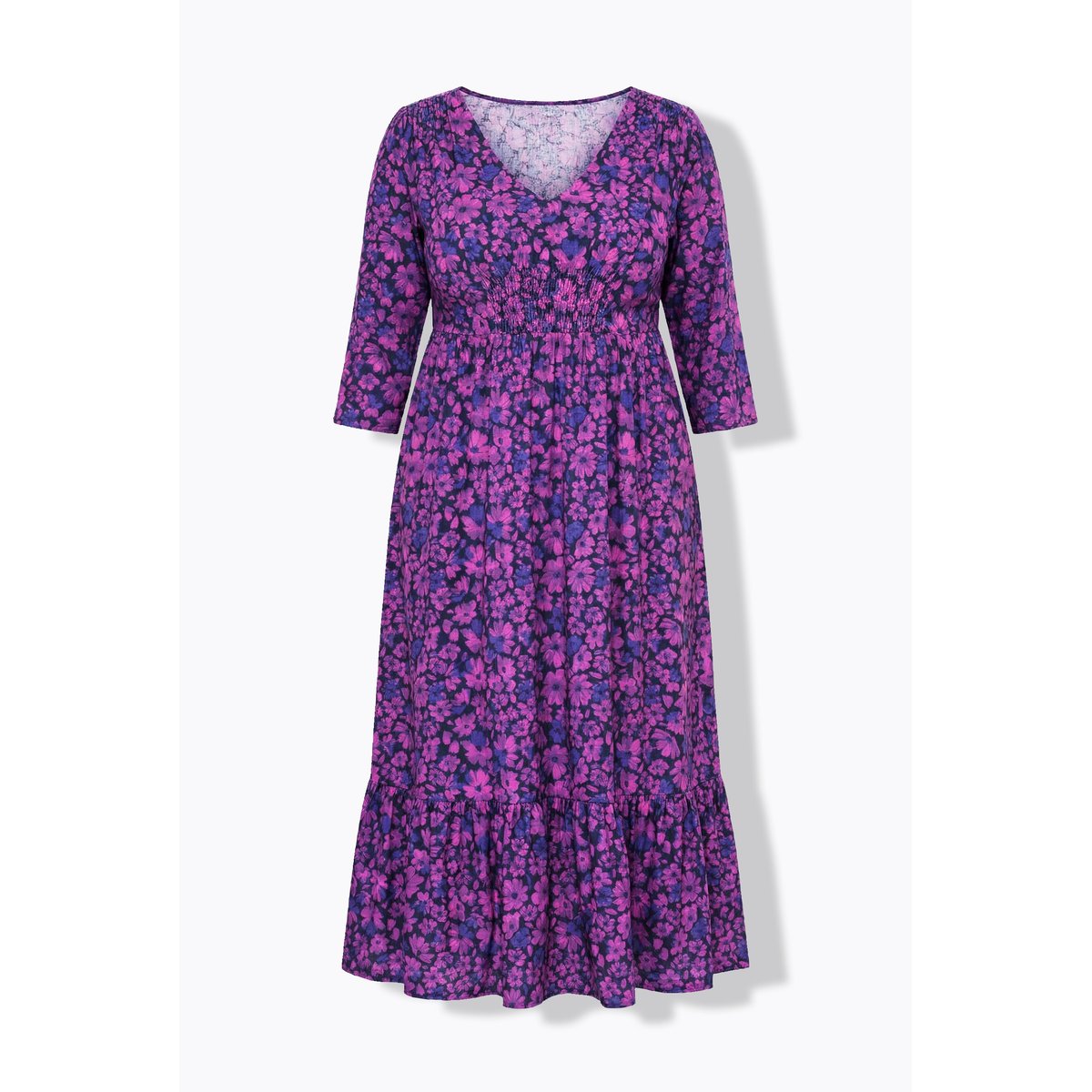 Robe en jersey à fleurs fuchsia clair, ULLA POPKEN