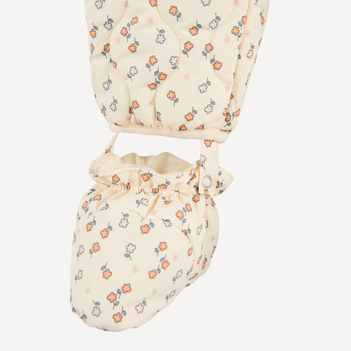 Combipilote à capuche, avec doublure sherpa, imprimé fleurs ecru, LA REDOUTE COLLECTIONS