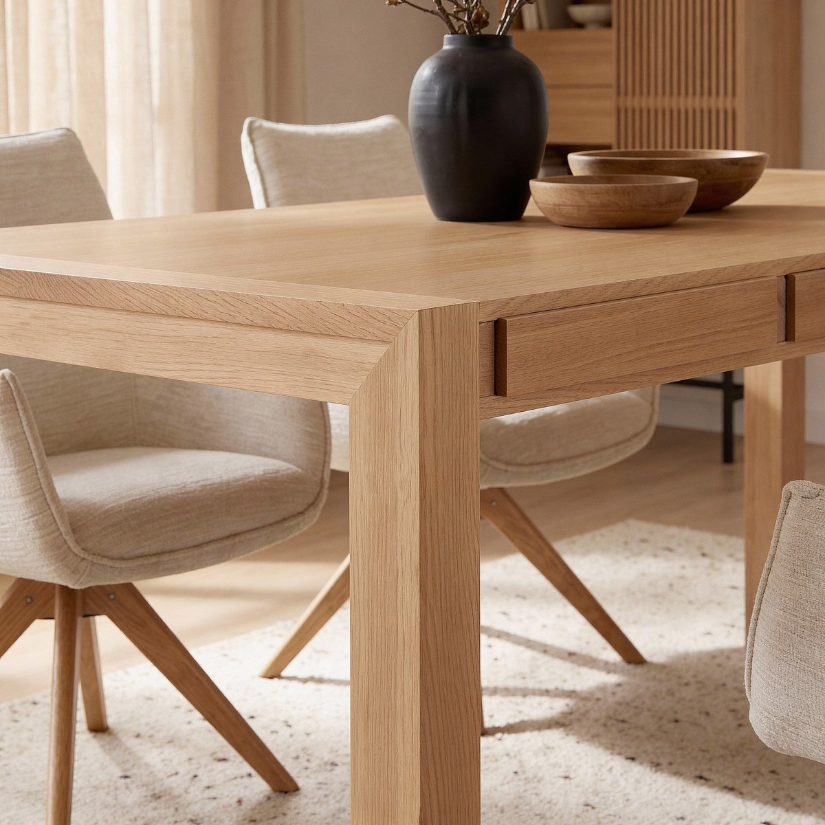 Table à manger  HANITA naturel clair, HABITAT