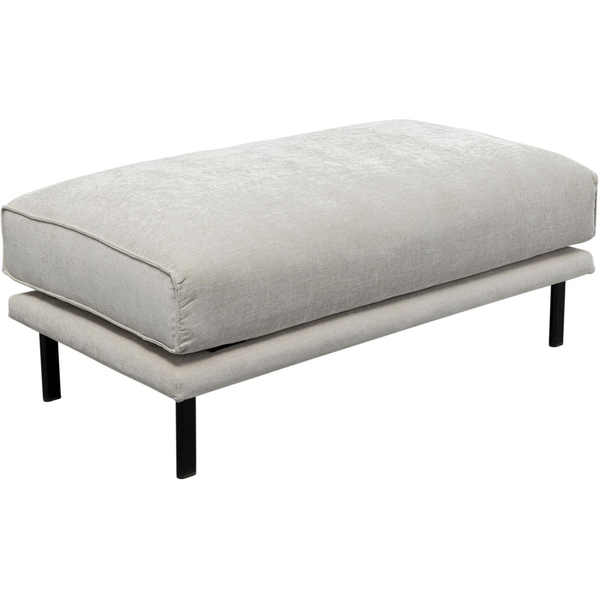 Repose-pieds en polyester, EDNA beige, KARE DESIGN