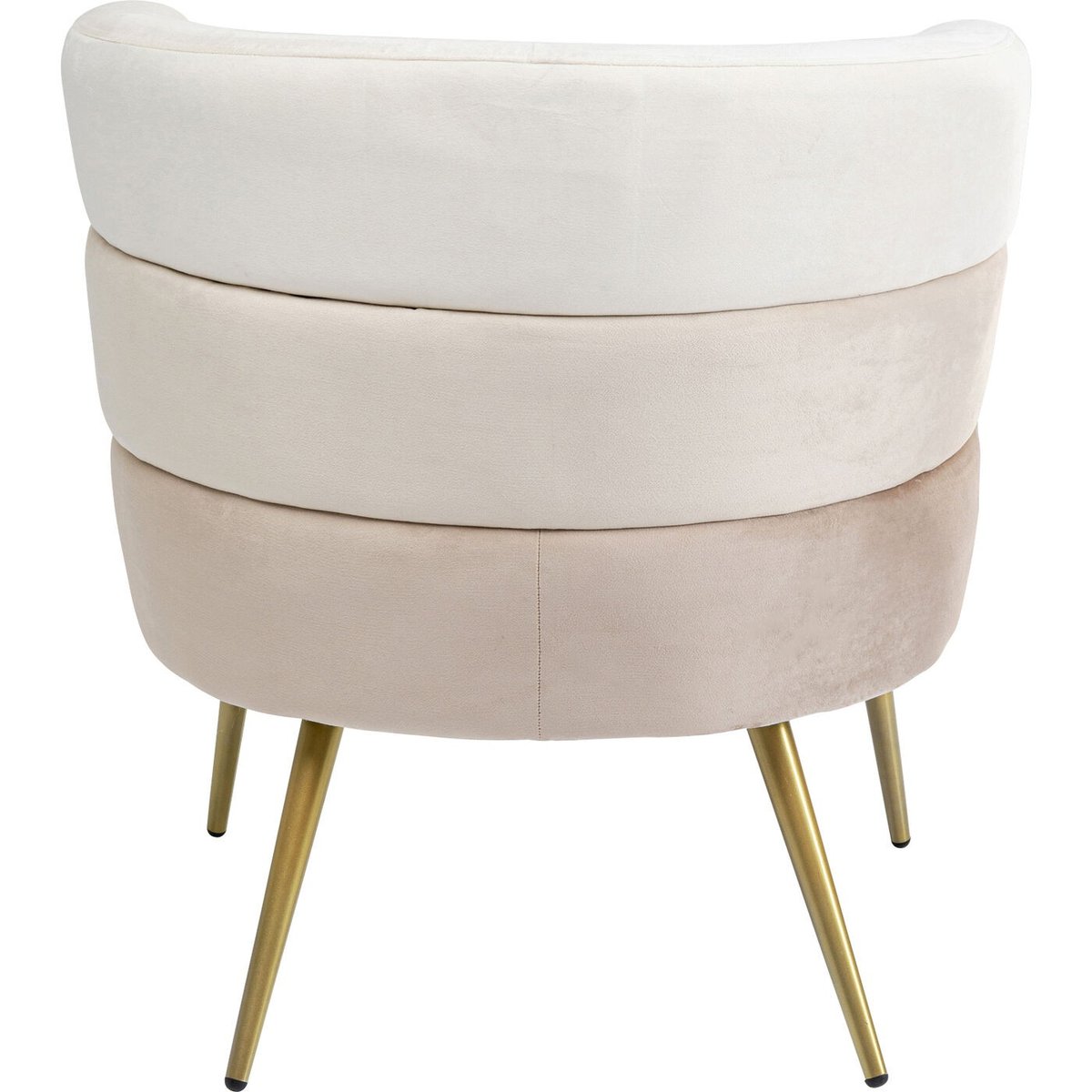 Fauteuil en velours, SANDWICH crème, KARE DESIGN