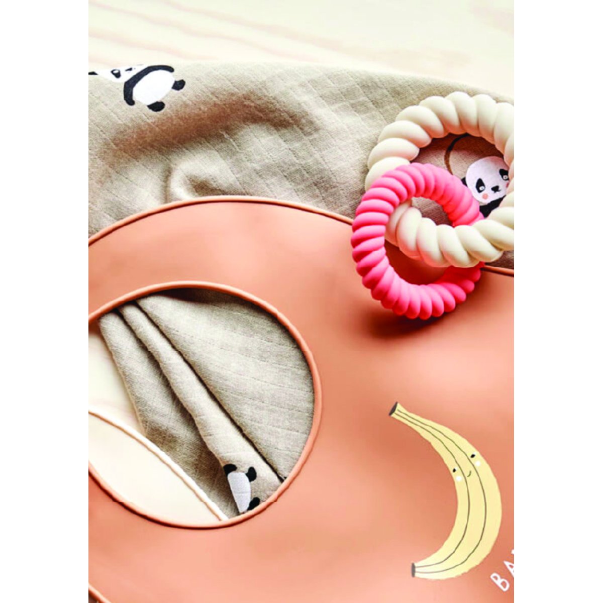 Lot de 2 mousselines en coton biologique MINI marron, OYOY LIVING DESIGN