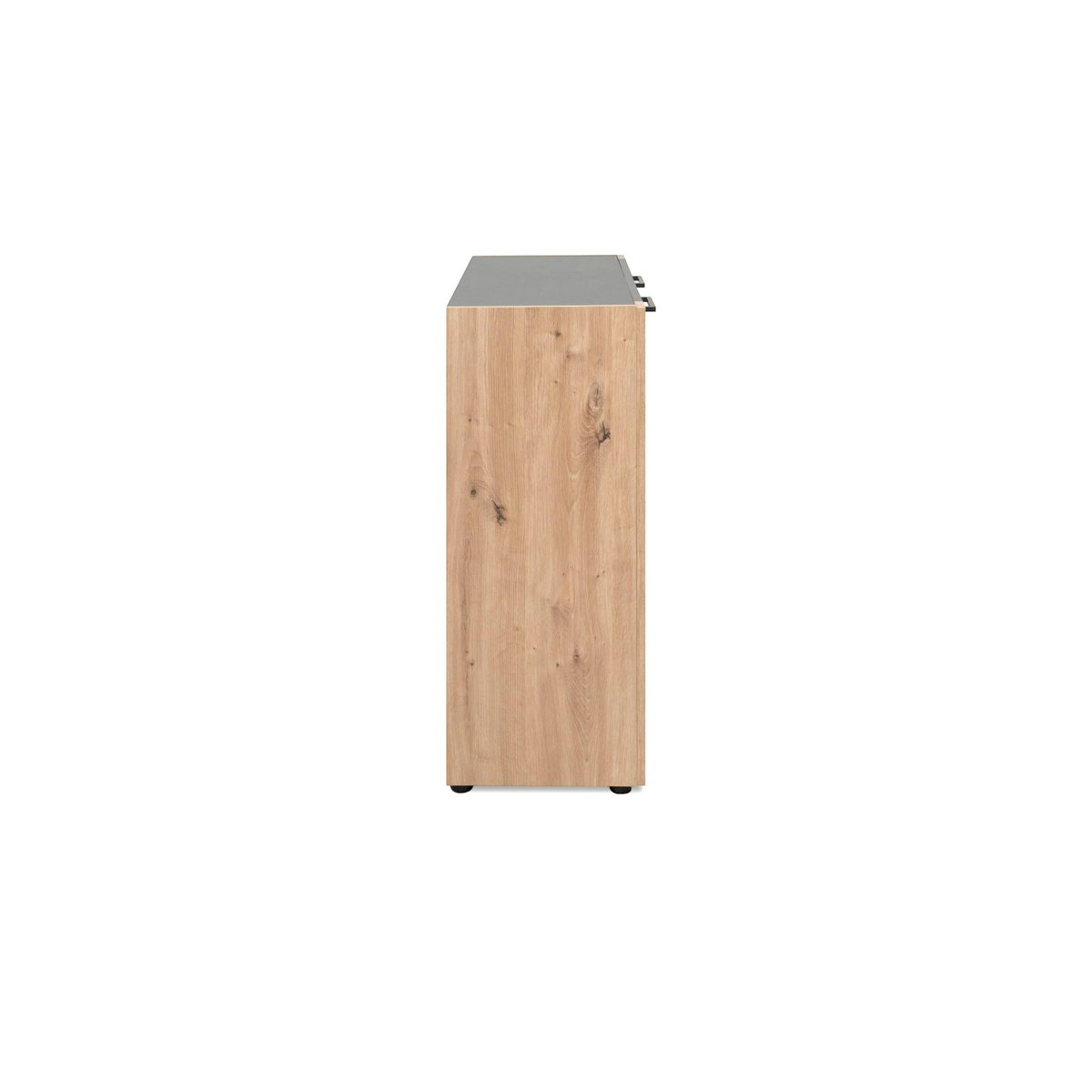 Petit buffet 2 portes gris foncé ALVA bois naturel, PIER IMPORT