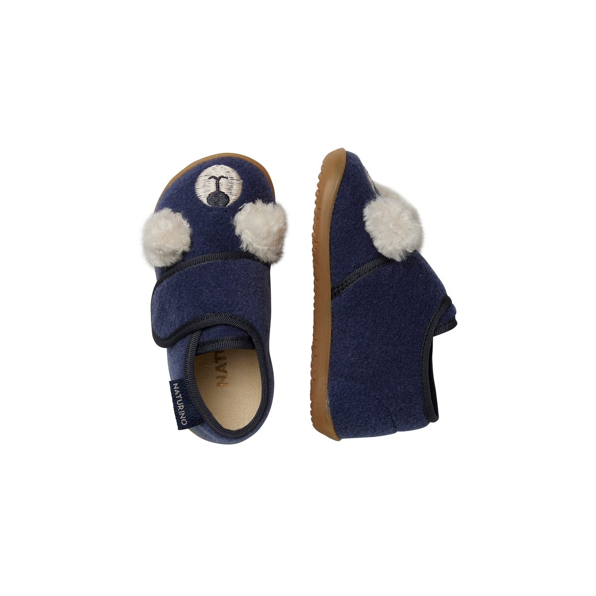 Pantoufles en tissu BIDAIM marine, NATURINO