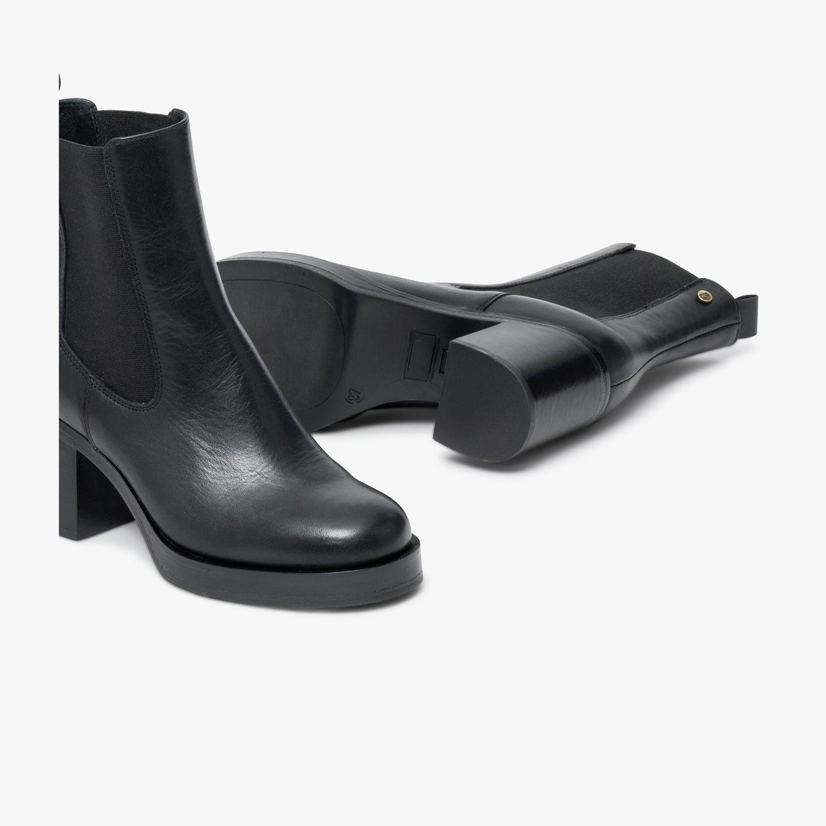 Boots À Talon en cuir ELEA leopard chocolat, BOCAGE