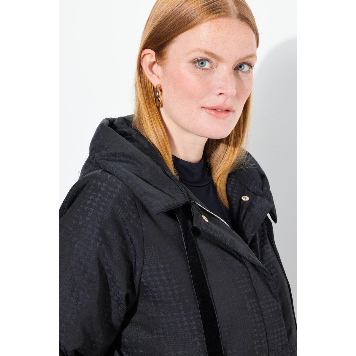 Manteau matelassé à capuche marine foncé, ULLA POPKEN