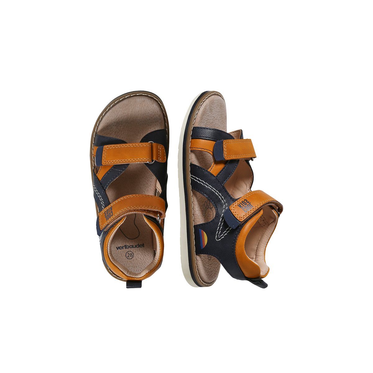 Sandales ouvertes collection maternelle marine, VERTBAUDET