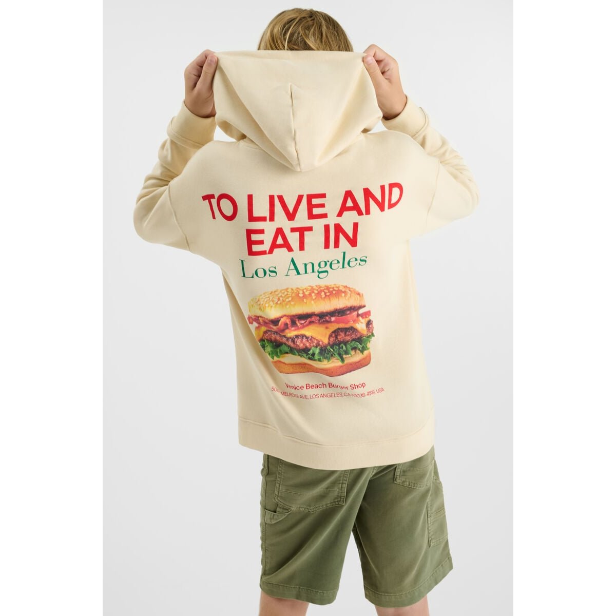 Sweat-Shirt capuche BURGBO chalk, LE TEMPS DES CERISES