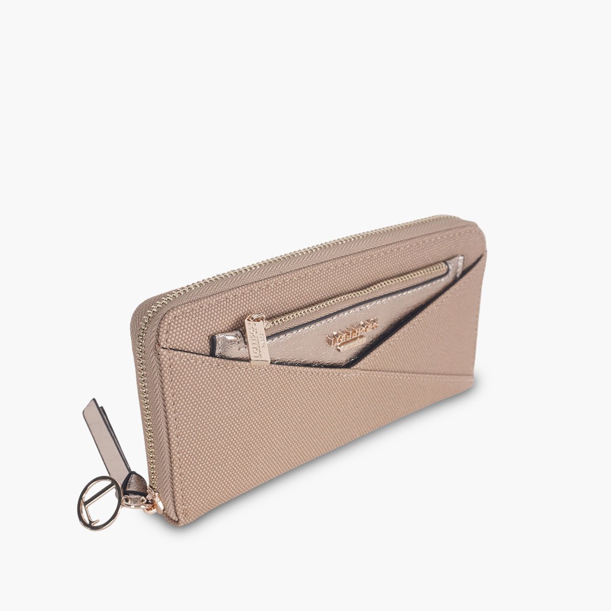 Grand portefeuille Tamelia beige,doré, LOLLIPOPS