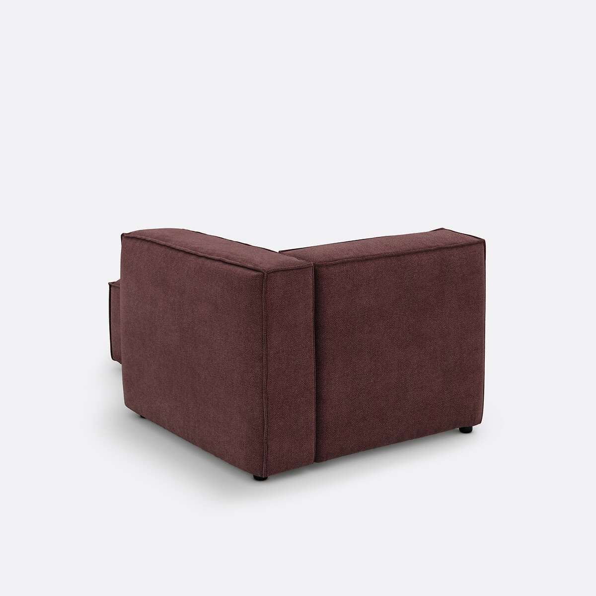 Elemento Chaise Longue para sofá modulável, em tecido texturado, SEVEN ameixa, LA REDOUTE INTERIEURS