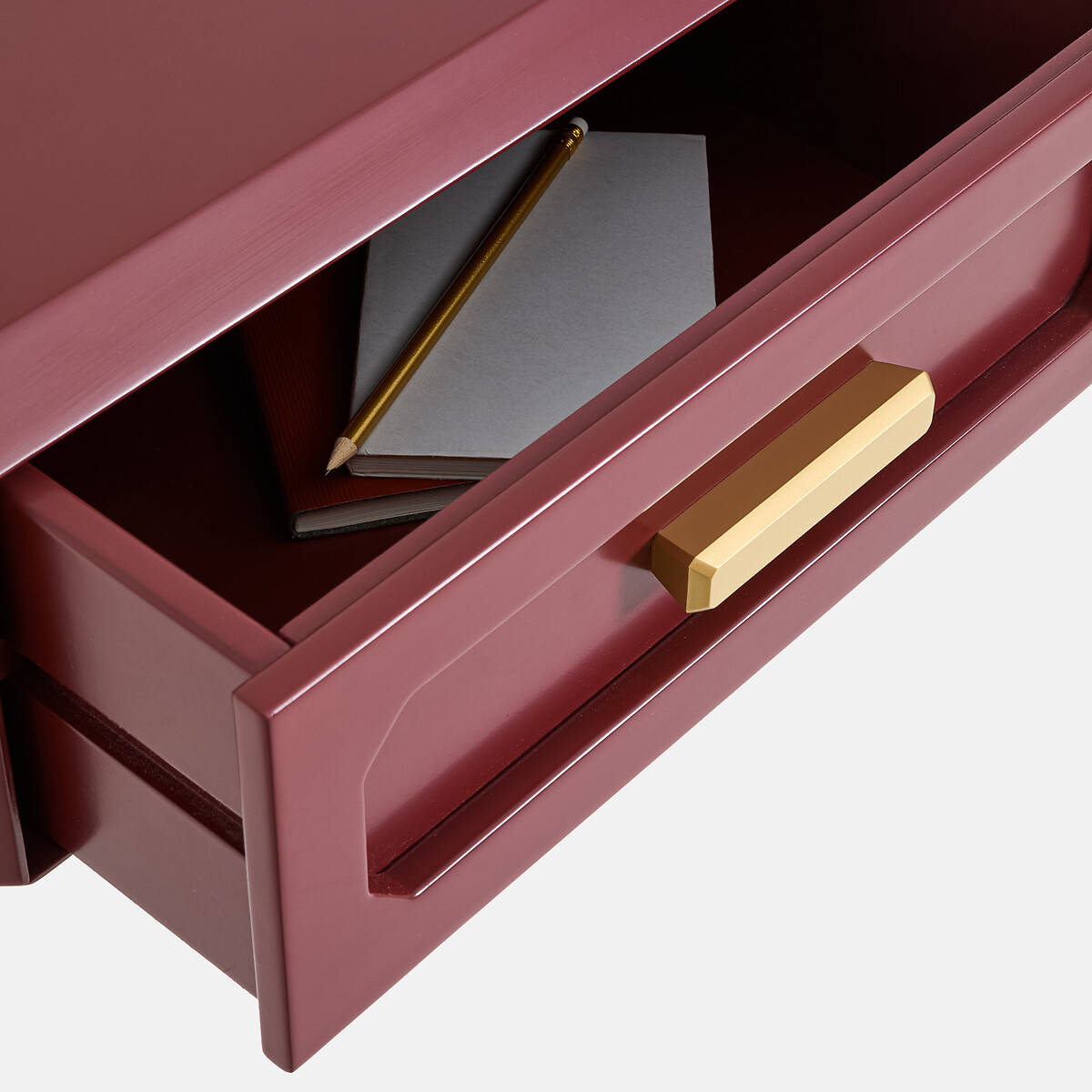 Chevet mural, laqué, 1 tiroir, PAULI bordeaux, LA REDOUTE INTERIEURS