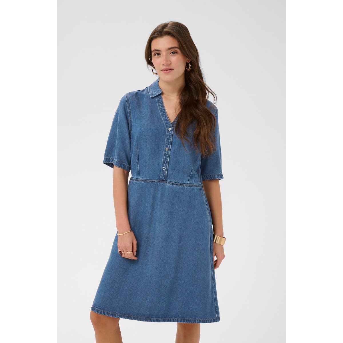 Robe bleu seoul mid blue denim, CREAM