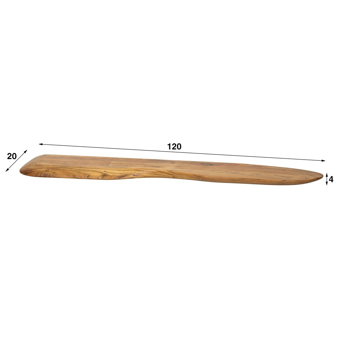 Etagère murale organique en bois d'acacia 120 cm MELBOURNE bois naturel, PIER IMPORT