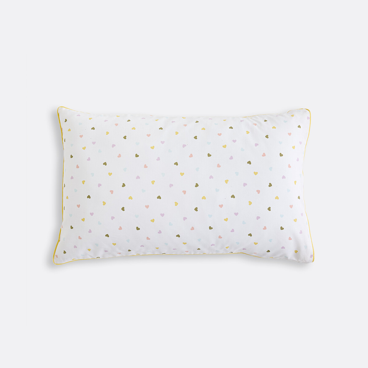 Taie d'oreiller bébé, en coton biologique, imprimé cœurs, SCACCO imprimé multicolore, LA REDOUTE INTERIEURS