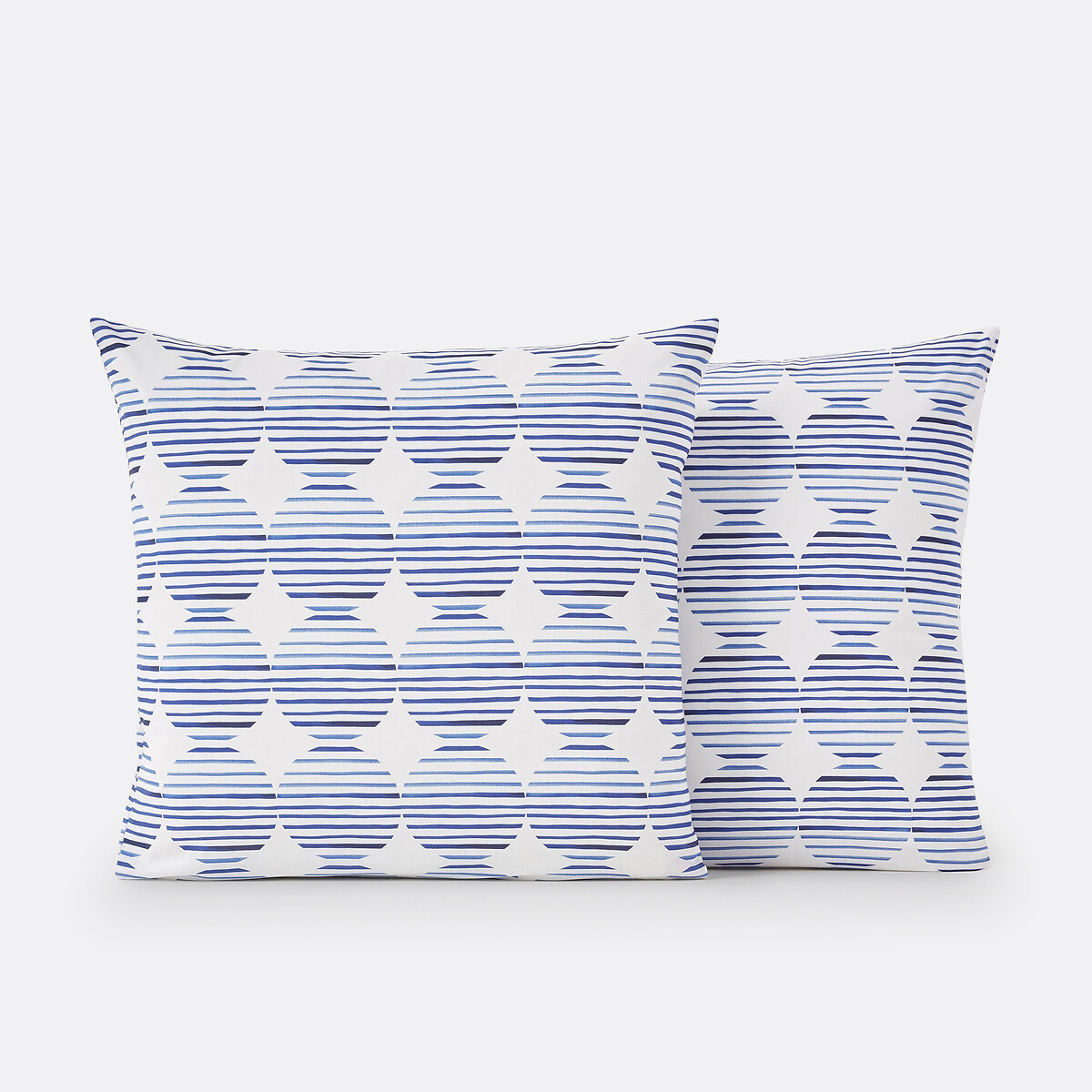 Taie pur coton, Glenans bleu/blanc, LA REDOUTE INTERIEURS