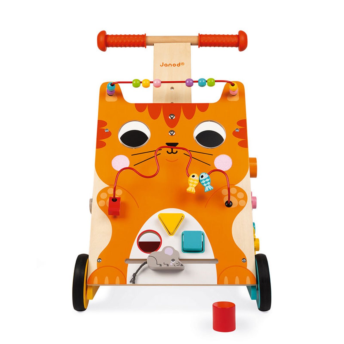 Chariot multi-activités Chat multicolore, JANOD