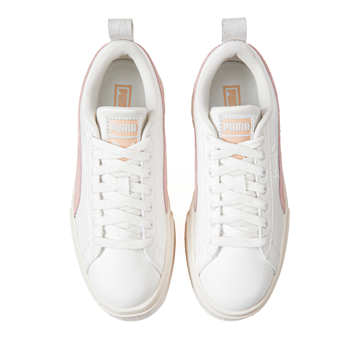 Baskets cuir Mayze blanc, PUMA