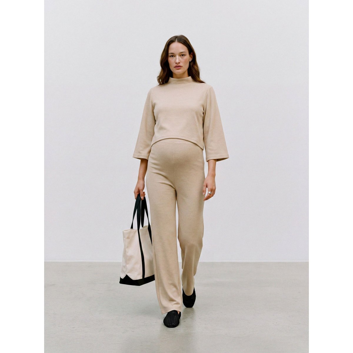 Pantalon À Jambe Large beige - island fossil, MAMA LICIOUS