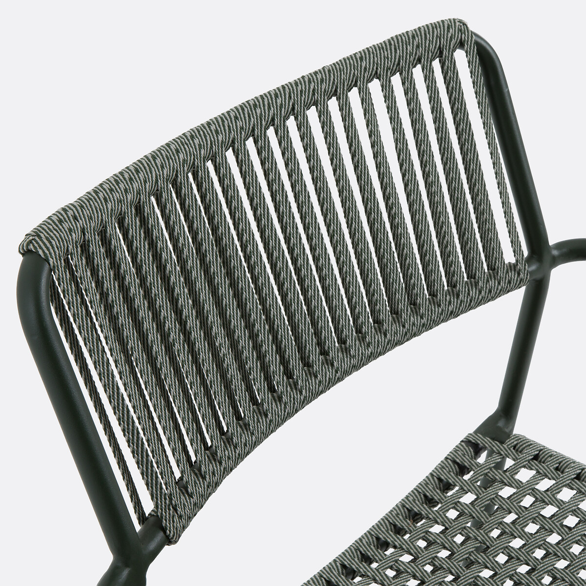 Set van 2 tuinstoelen, staal en touw, NAMY kaki   , LA REDOUTE INTERIEURS