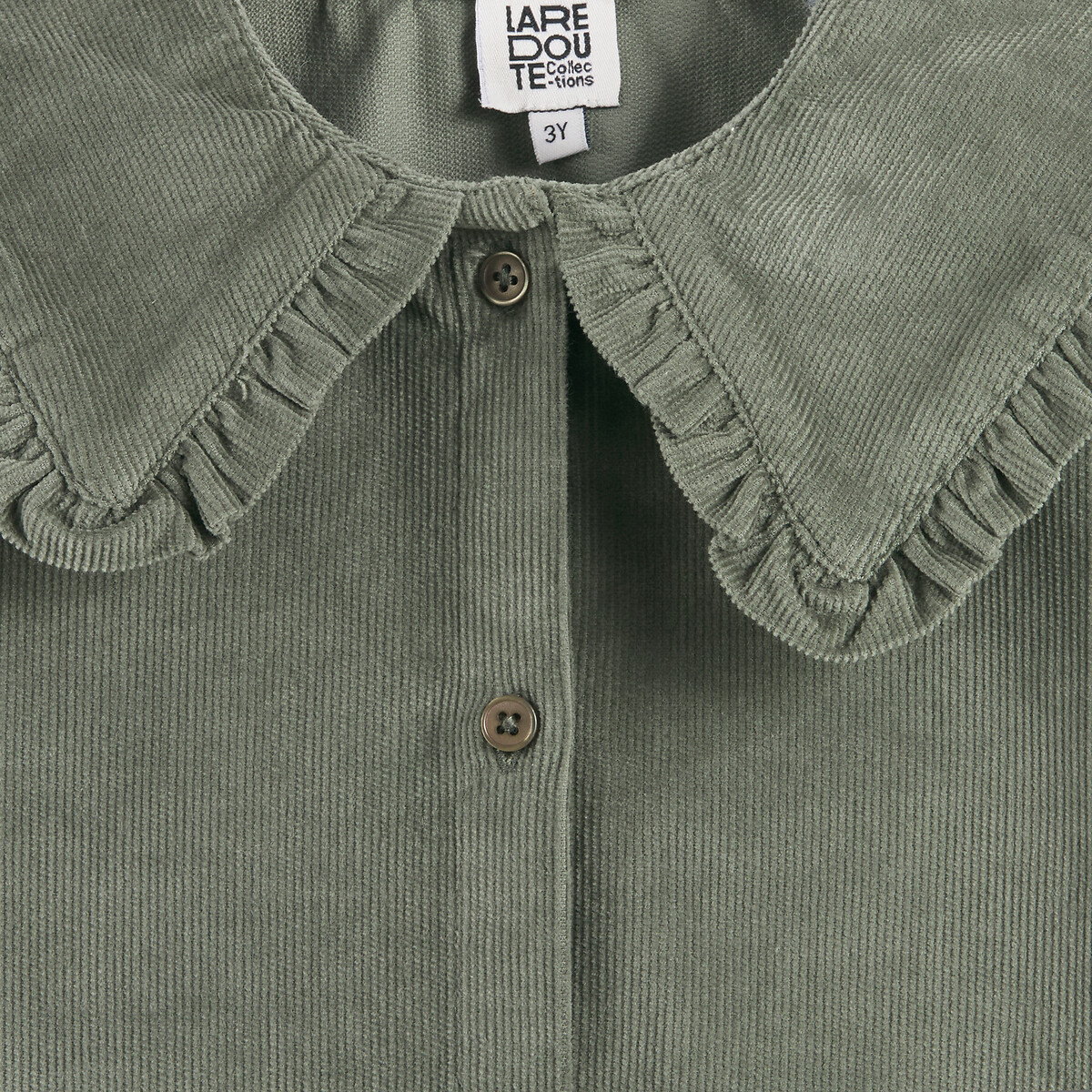Robe droite col claudine vert, LA REDOUTE COLLECTIONS