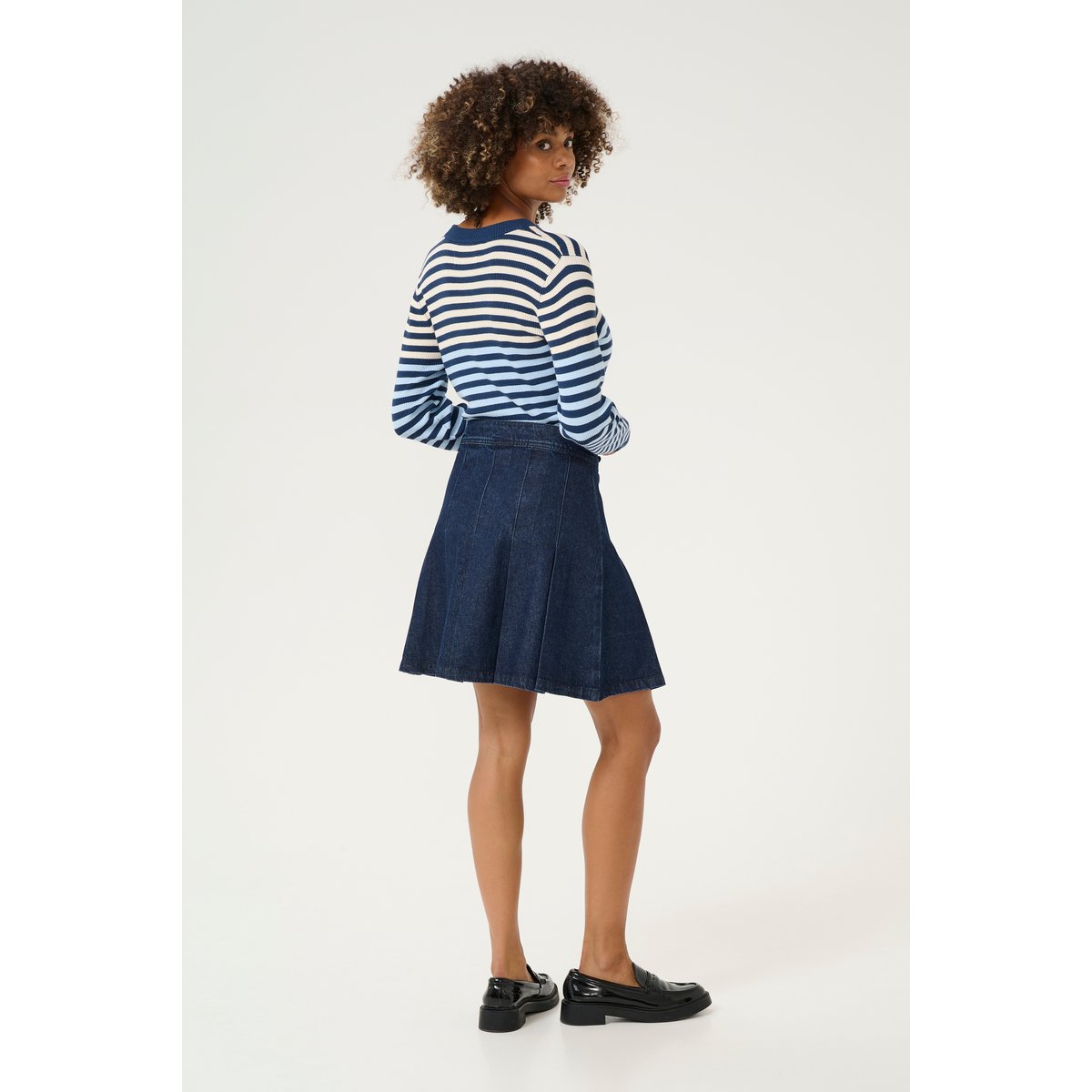 Jupe en jean bleu dark blue wash, CULTURE