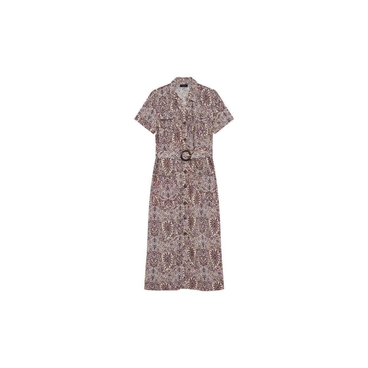 Robe longue col chemise ROBE RLAURINE ivoire, CAROLL