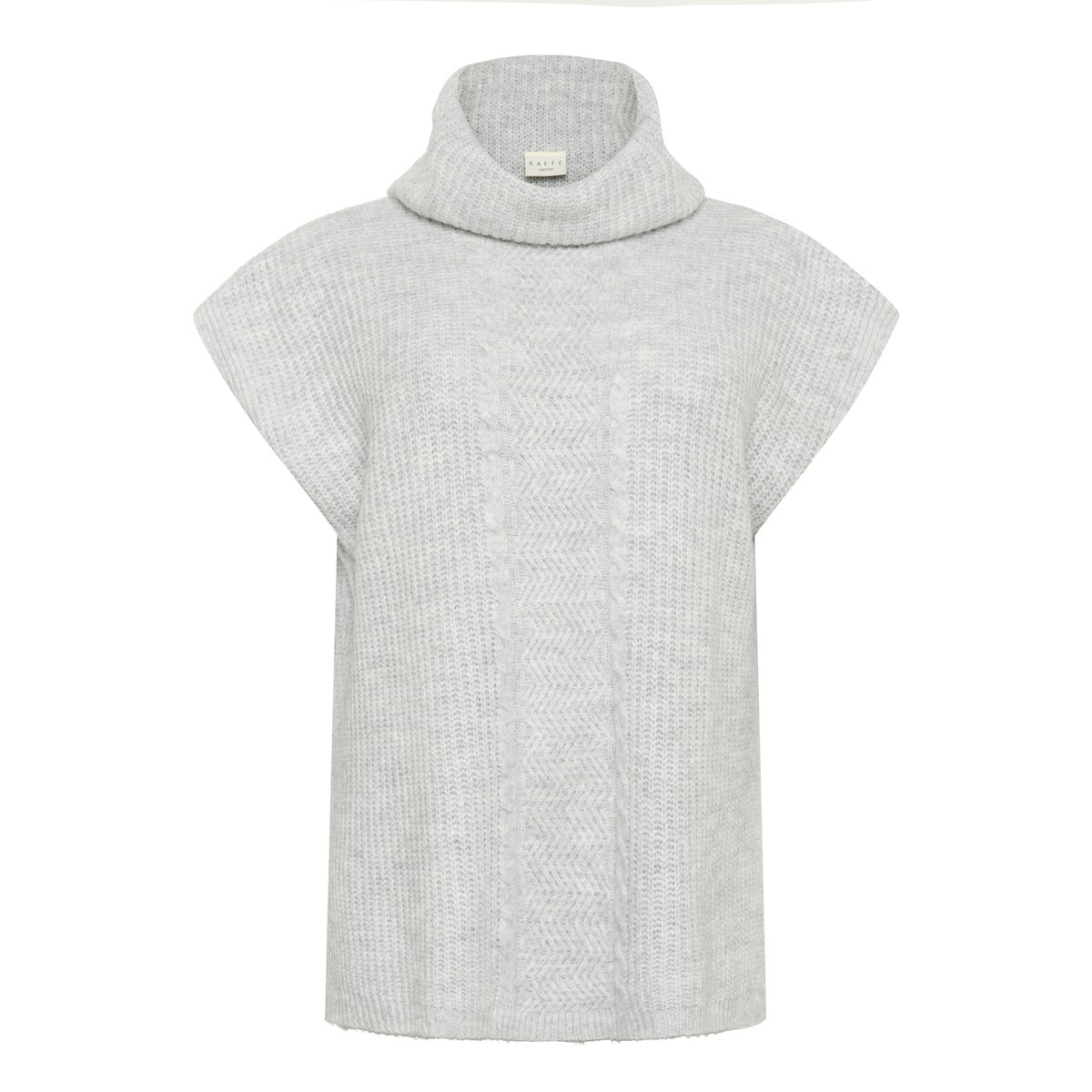 Poncho gris grey melange, KAFFE CURVE